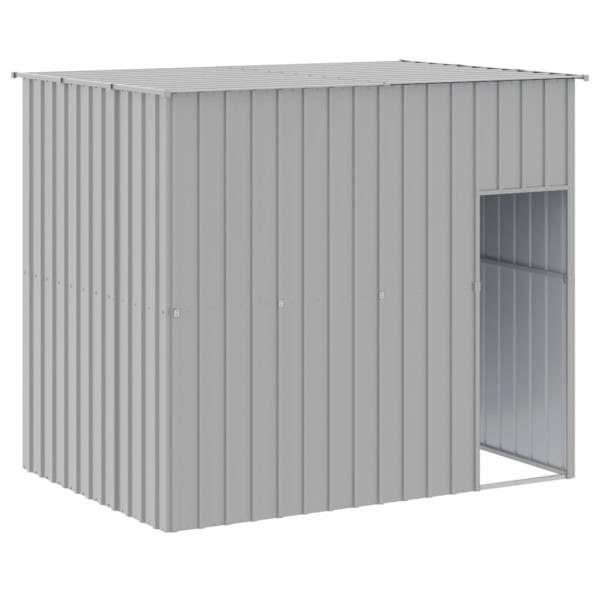 Caseta perros corral acero galvanizado gris claro 214x253x181cm Caseta perros corral acero galvanizado gris claro 214x253x181cm