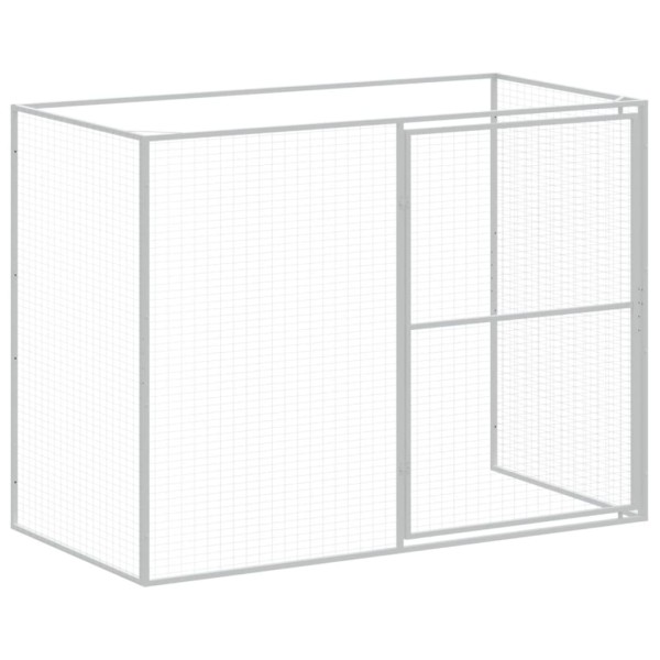 Caseta perros corral acero galvanizado gris claro 214x253x181cm Caseta perros corral acero galvanizado gris claro 214x253x181cm