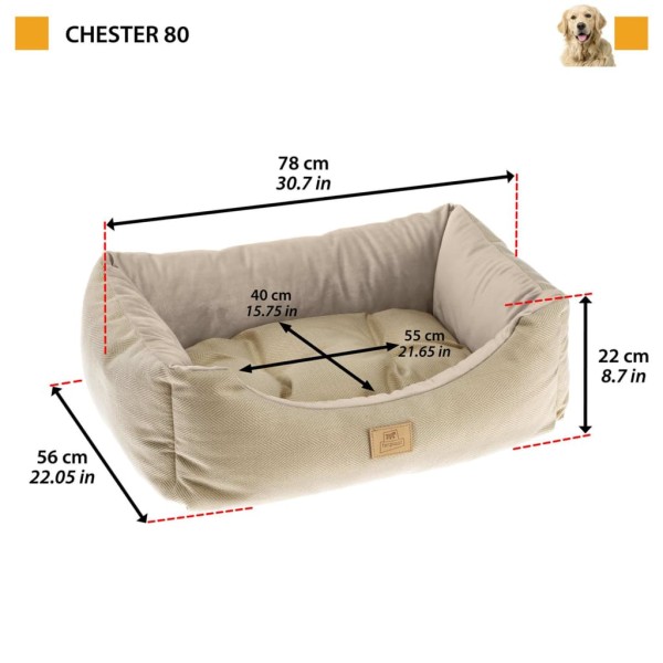 Ferplast Cama para perros y gatos Chester 80 beige Ferplast Cama para perros y gatos Chester 80 beige