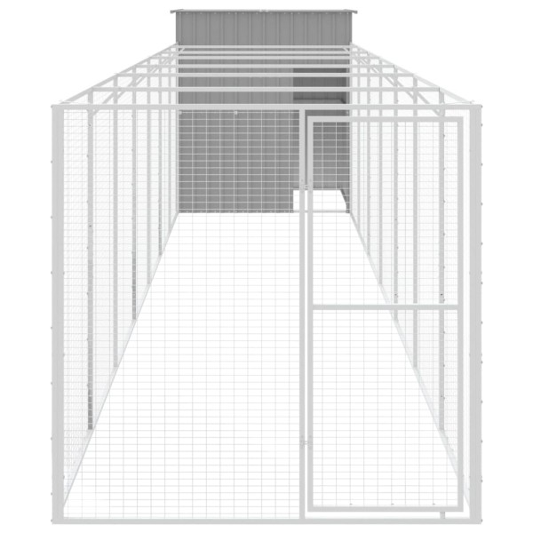 Caseta perros corral acero galvanizado gris claro 165x863x181cm Caseta perros corral acero galvanizado gris claro 165x863x181cm