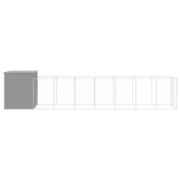 Caseta perros corral acero galvanizado gris claro 165x863x181cm Caseta perros corral acero galvanizado gris claro 165x863x181cm