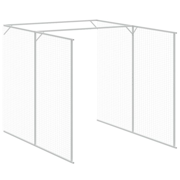 Caseta perros corral acero galvanizado gris claro 165x863x181cm Caseta perros corral acero galvanizado gris claro 165x863x181cm