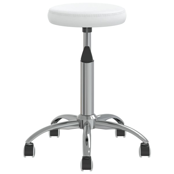 Taburete de masaje cuero sintético blanco Taburete de masaje cuero sintético blanco