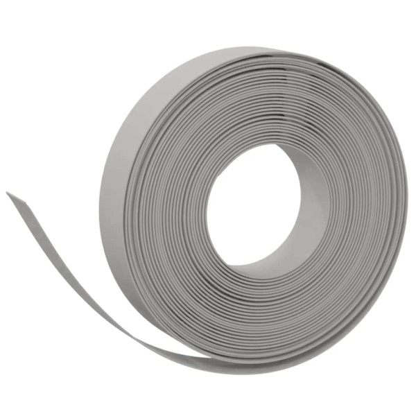 Borduras de jardín 4 uds polietileno gris 10 m 10 cm Borduras de jardín 4 uds polietileno gris 10 m 10 cm