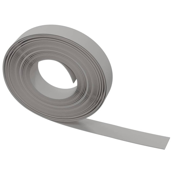 Borduras de jardín 4 uds polietileno gris 10 m 10 cm Borduras de jardín 4 uds polietileno gris 10 m 10 cm