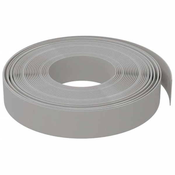 Borduras de jardín 4 uds polietileno gris 10 m 10 cm Borduras de jardín 4 uds polietileno gris 10 m 10 cm