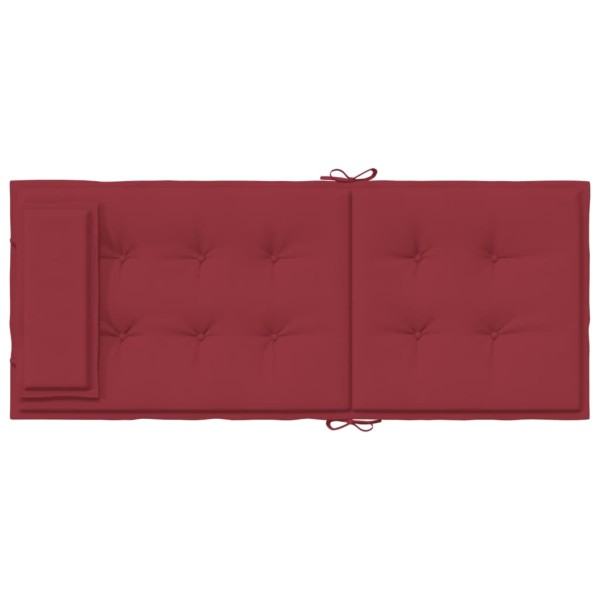 Cojines de silla con respaldo alto 2 uds tela Oxford rojo tinto