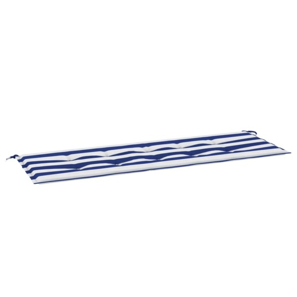 Cojín banco jardín tela Oxford a rayas azul y blanco 150x50x3cm Cojín banco jardín tela Oxford a rayas azul y blanco 150x50x3cm