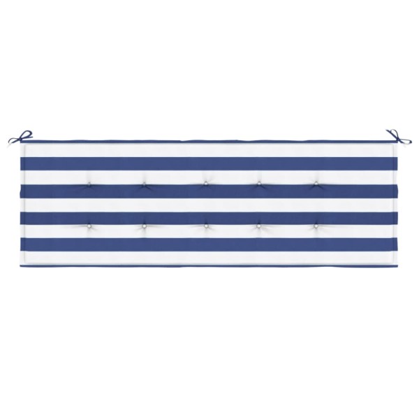 Cojín banco jardín tela Oxford a rayas azul y blanco 150x50x3cm Cojín banco jardín tela Oxford a rayas azul y blanco 150x50x3cm
