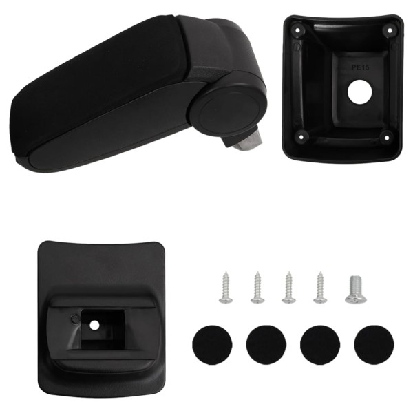 Reposabrazos para coche ABS negro 13x33x(31-48) cm Reposabrazos para coche ABS negro 13x33x(31-48) cm