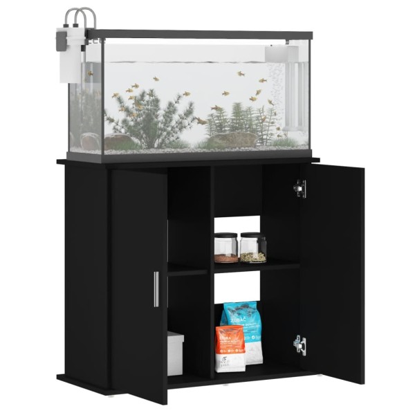 Soporte para acuario madera de ingeniería negro 81x36x73 cm Soporte para acuario madera de ingeniería negro 81x36x73 cm
