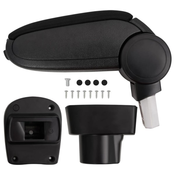 Reposabrazos para coche ABS negro 12x32x(32-49) cm Reposabrazos para coche ABS negro 12x32x(32-49) cm