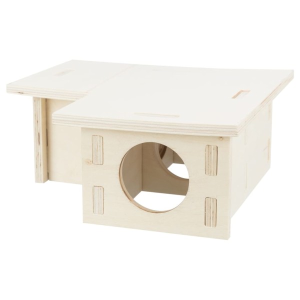 TRIXIE Casa para roedores con 3 estancias madera 30x12x30 cm TRIXIE Casa para roedores con 3 estancias madera 30x12x30 cm