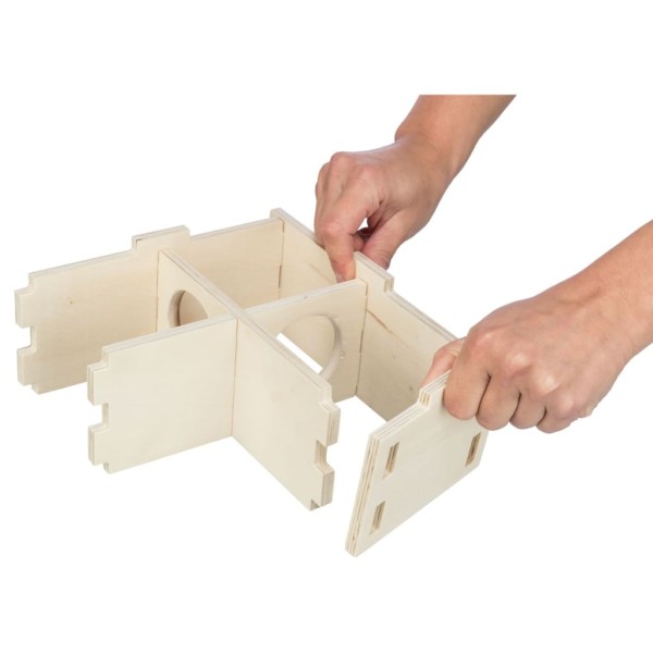 TRIXIE Casa para roedores con 3 estancias madera 30x12x30 cm TRIXIE Casa para roedores con 3 estancias madera 30x12x30 cm