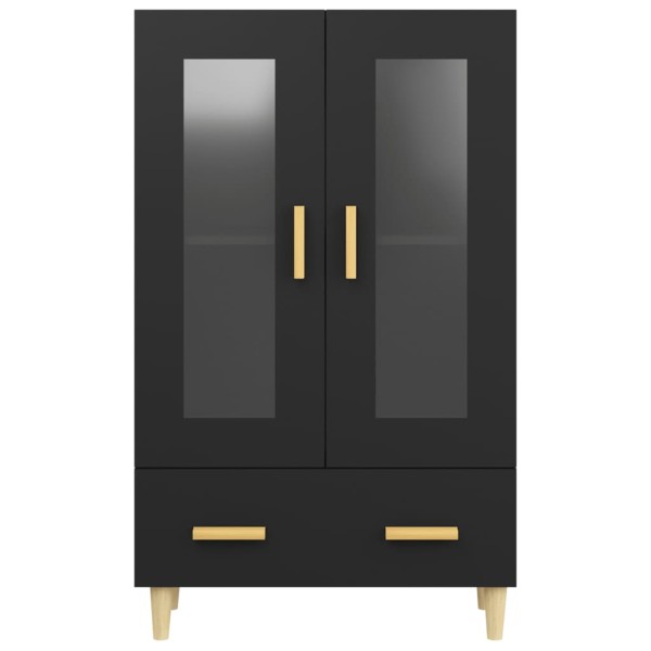Aparador de madera de ingeniería negro 70x31x115 cm Aparador de madera de ingeniería negro 70x31x115 cm