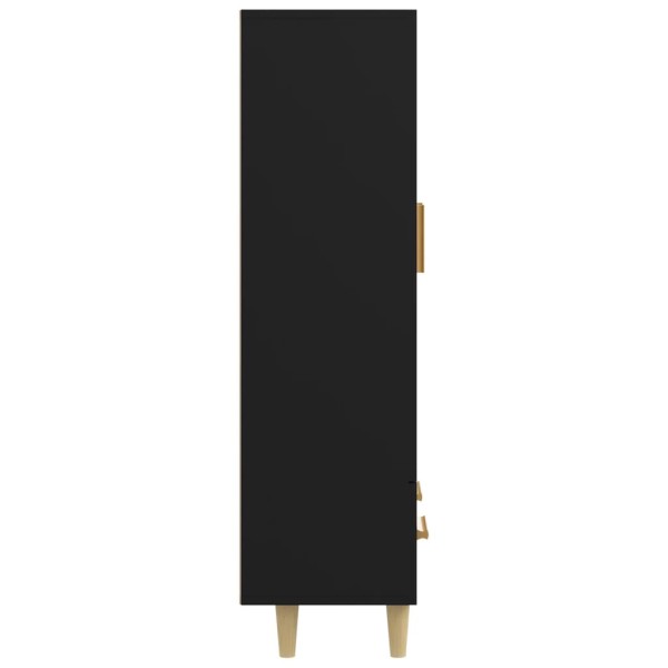 Aparador de madera de ingeniería negro 70x31x115 cm Aparador de madera de ingeniería negro 70x31x115 cm