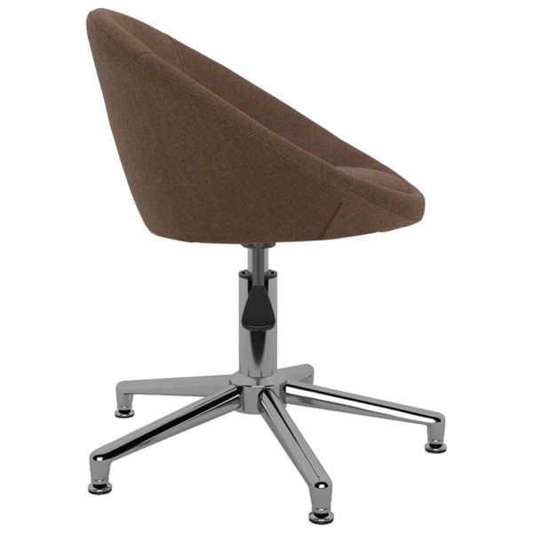 Sillas de comedor giratorias 2 unidades tela marrón Sillas de comedor giratorias 2 unidades tela marrón