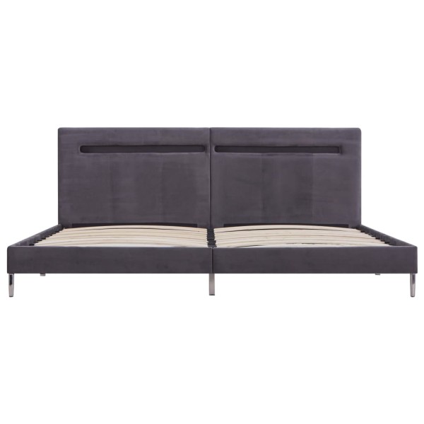 Estructura de cama con LED tela gris 180x200 cm Estructura de cama con LED tela gris 180x200 cm