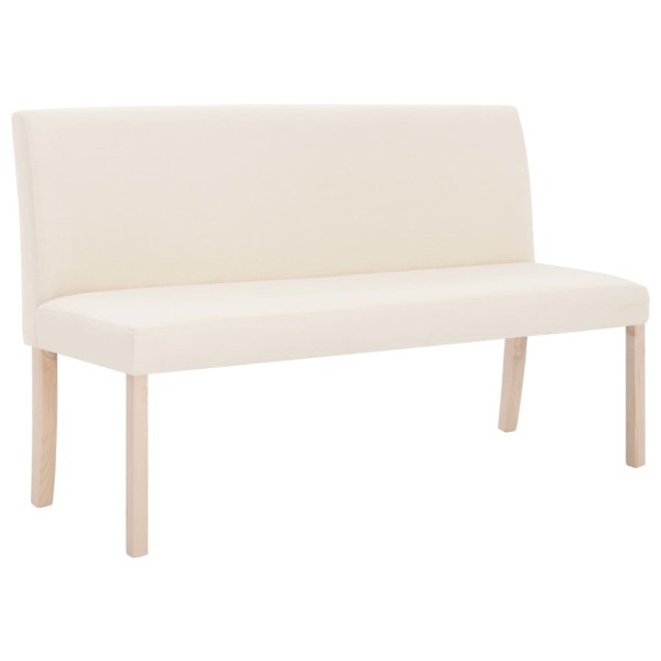 Banco de poliéster 139,5 cm color crema Banco de poliéster 139,5 cm color crema