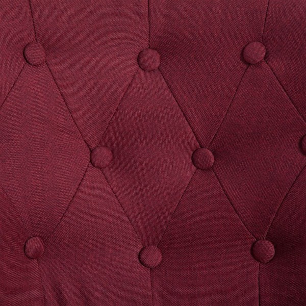 Sillones franceses 2 unidades de tela color vino tinto