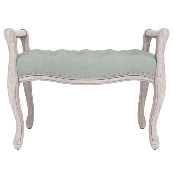 Banco de terciopelo gris claro 80x45x60 cm