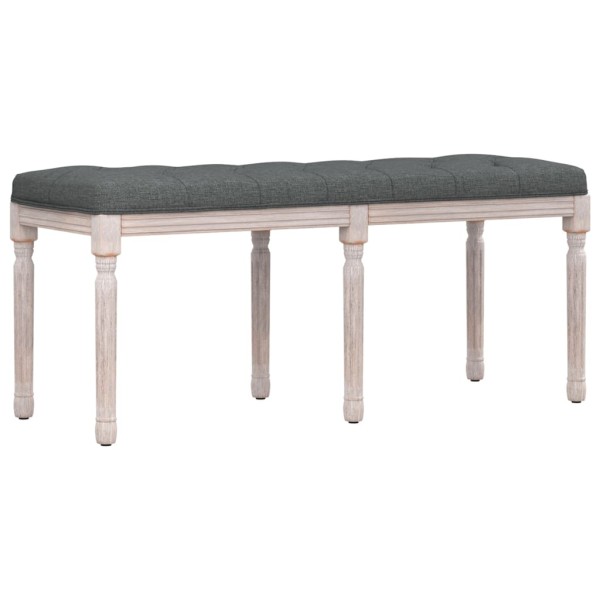 Banco de tela gris oscuro 110x40x49 cm Banco de tela gris oscuro 110x40x49 cm