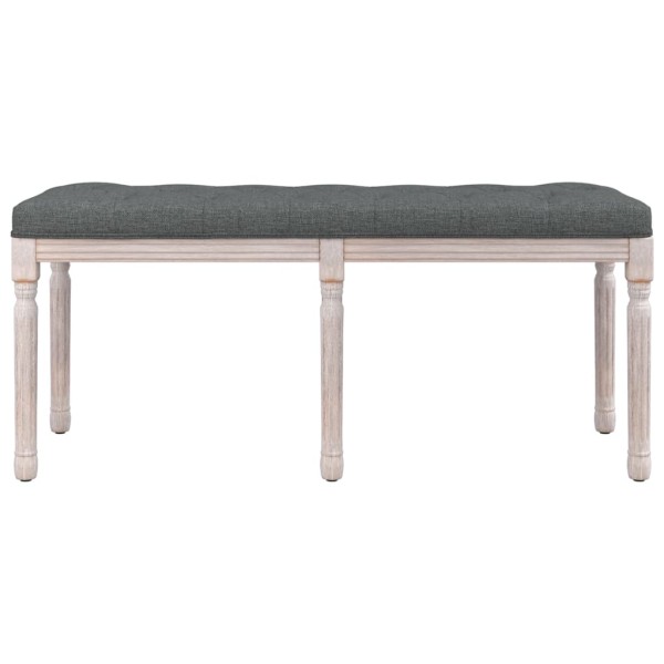 Banco de tela gris oscuro 110x40x49 cm Banco de tela gris oscuro 110x40x49 cm