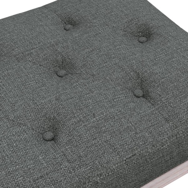 Banco de tela gris oscuro 110x40x49 cm Banco de tela gris oscuro 110x40x49 cm
