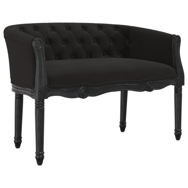 Banco de terciopelo negro 98x56x69 cm Banco de terciopelo negro 98x56x69 cm