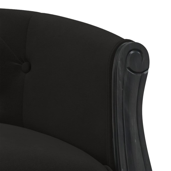 Banco de terciopelo negro 98x56x69 cm Banco de terciopelo negro 98x56x69 cm