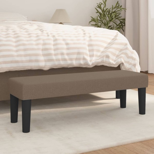 Banco de tela gris taupe 100x30x30 cm Banco de tela gris taupe 100x30x30 cm