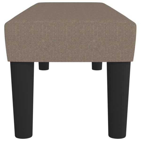 Banco de tela gris taupe 100x30x30 cm Banco de tela gris taupe 100x30x30 cm