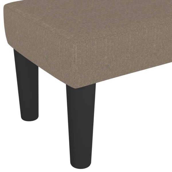 Banco de tela gris taupe 100x30x30 cm Banco de tela gris taupe 100x30x30 cm