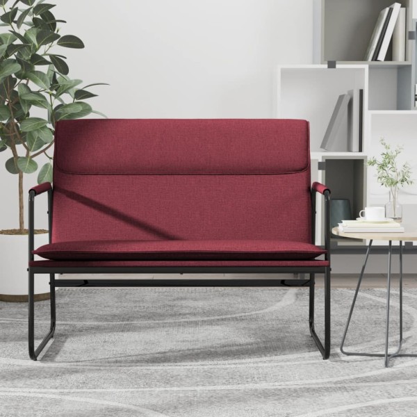 Banco de tela rojo tinto 100x64x80 cm Banco de tela rojo tinto 100x64x80 cm