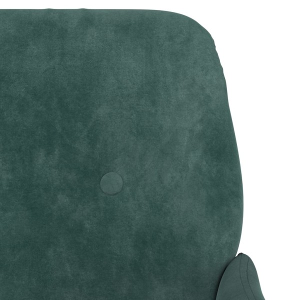 Sillón de terciopelo verde oscuro 62x79x79 cm Sillón de terciopelo verde oscuro 62x79x79 cm