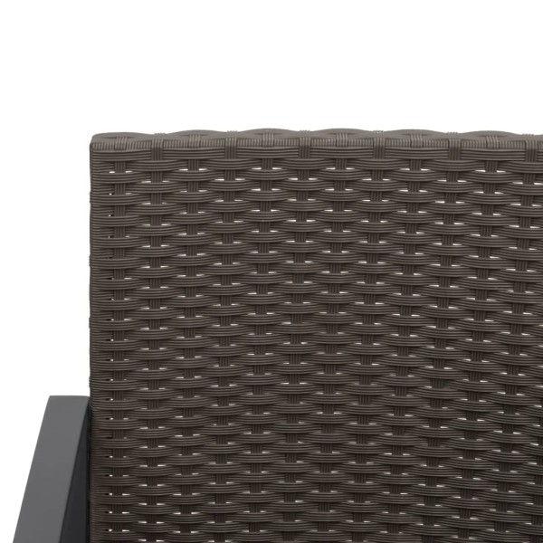 Sillas de comedor para jardín 2 uds PP aspecto de ratán negro Sillas de comedor para jardín 2 uds PP aspecto de ratán negro