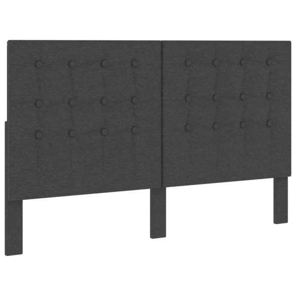 Cabecero copetudo de tela gris oscuro 160x200 cm Cabecero copetudo de tela gris oscuro 160x200 cm