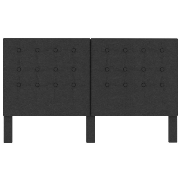 Cabecero copetudo de tela gris oscuro 160x200 cm Cabecero copetudo de tela gris oscuro 160x200 cm