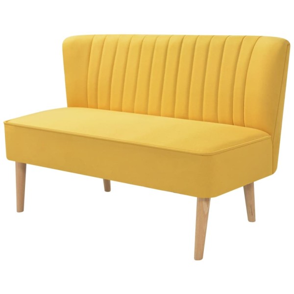 Sofá de tela amarillo 117x55,5x77 cm Sofá de tela amarillo 117x55,5x77 cm