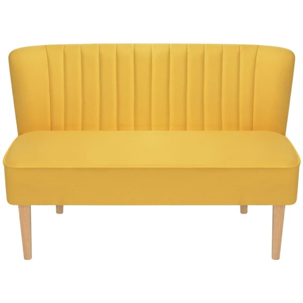 Sofá de tela amarillo 117x55,5x77 cm Sofá de tela amarillo 117x55,5x77 cm