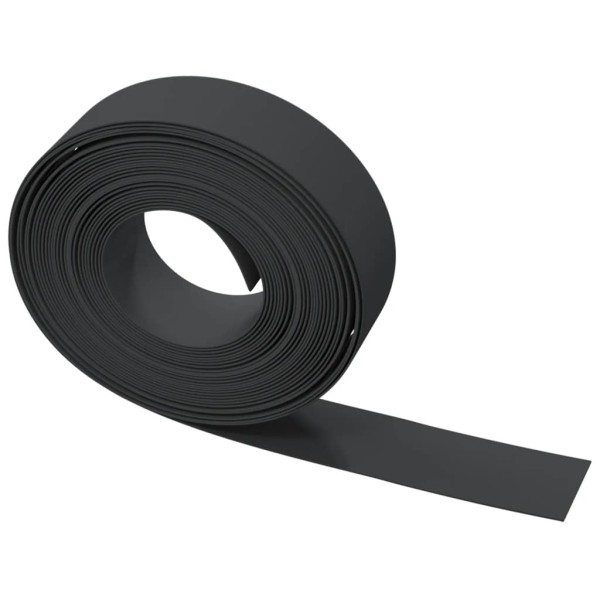 Borduras de jardín 5 uds polietileno negro 10 m 15 cm Borduras de jardín 5 uds polietileno negro 10 m 15 cm