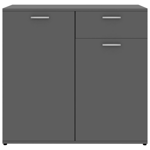 Aparador de madera contrachapada gris 80x36x75 cm Aparador de madera contrachapada gris 80x36x75 cm