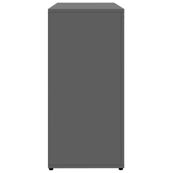 Aparador de madera contrachapada gris 80x36x75 cm Aparador de madera contrachapada gris 80x36x75 cm