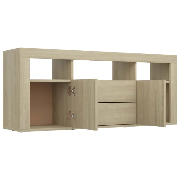 Mueble para TV madera contrachapada color roble 120x30x50 cm Mueble para TV madera contrachapada color roble 120x30x50 cm