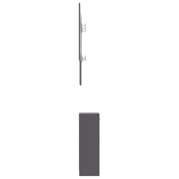 Mueble de entrada madera contrachapada gris 100x25x76,5 cm Mueble de entrada madera contrachapada gris 100x25x76,5 cm