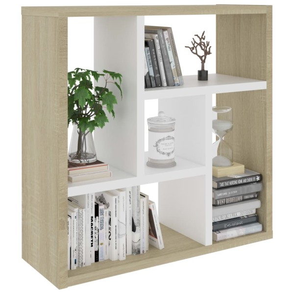 Estantería de pared contrachapada blanco roble 45,1x16x45,1 cm Estantería de pared contrachapada blanco roble 45,1x16x45,1 cm