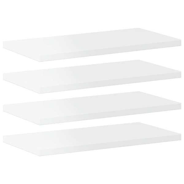Estante estantería 4uds contrachapada blanco brillo 40x20x1,5cm Estante estantería 4uds contrachapada blanco brillo 40x20x1,5cm
