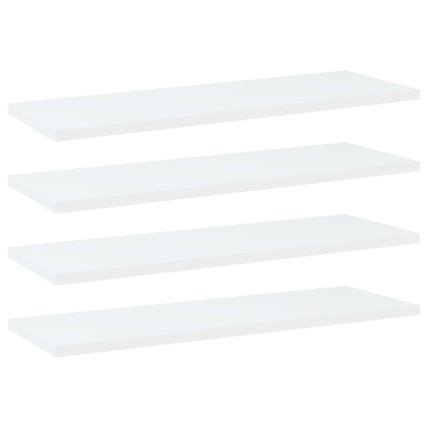 Estantes para estantería 4 uds contrachapada blanco 60x20x1,5cm Estantes para estantería 4 uds contrachapada blanco 60x20x1,5cm