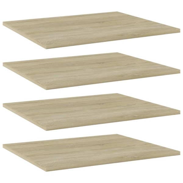 Estante estantería 4 uds contrachapada roble Sonoma 60x50x1,5cm Estante estantería 4 uds contrachapada roble Sonoma 60x50x1,5cm