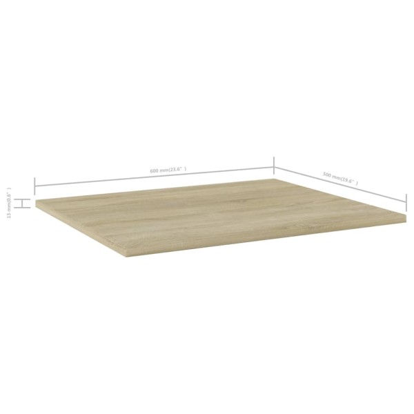 Estante estantería 4 uds contrachapada roble Sonoma 60x50x1,5cm Estante estantería 4 uds contrachapada roble Sonoma 60x50x1,5cm